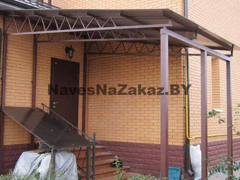 Навес над крыльцом к дому 4 на 7 в Витебске и области Навес над крыльцом к дому 4 на 7