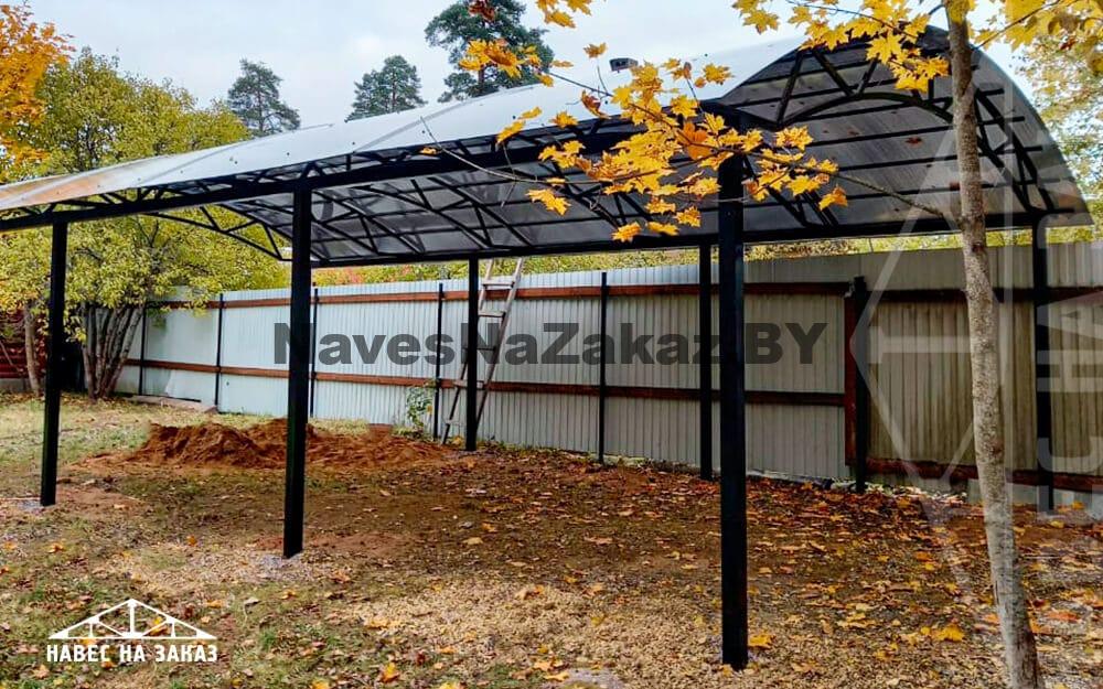 Навес во дворе частного дома 5 на 9 в Витебске и области Навес во дворе частного дома 5 на 9
