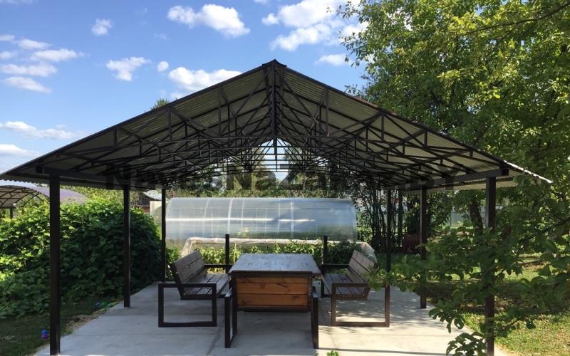 Беседка-навес для дачи из металла 5 на 5 в Витебске и области Беседка-навес для дачи из металла 5 на 5