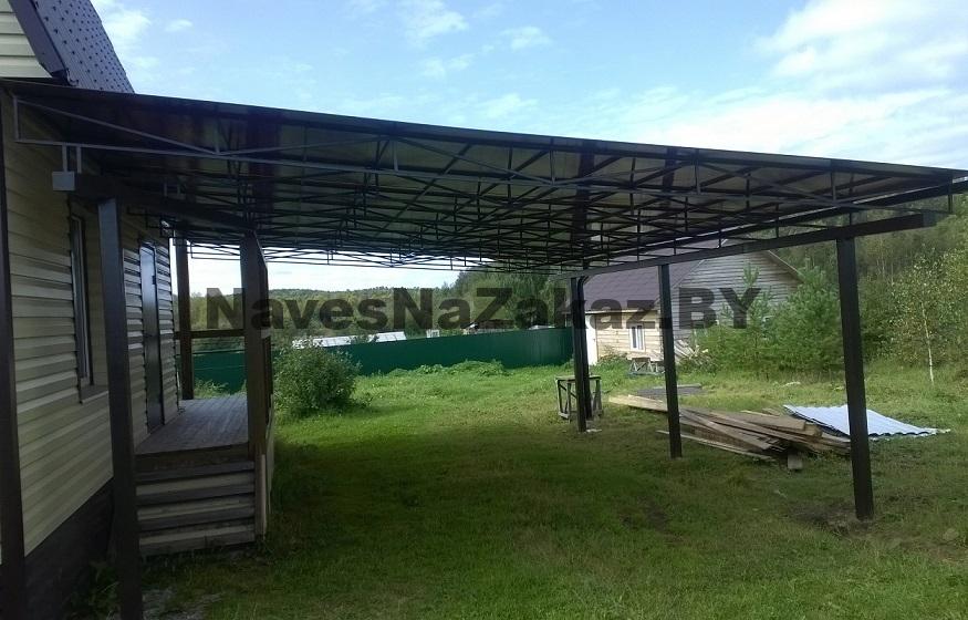Навес примыкающий к дому 6 на 6 в Витебске и области Навес примыкающий к дому 6 на 6