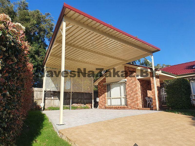 Навес для 2 машин 6 на 6 в Витебске и области Навес для 2 машин 6 на 6