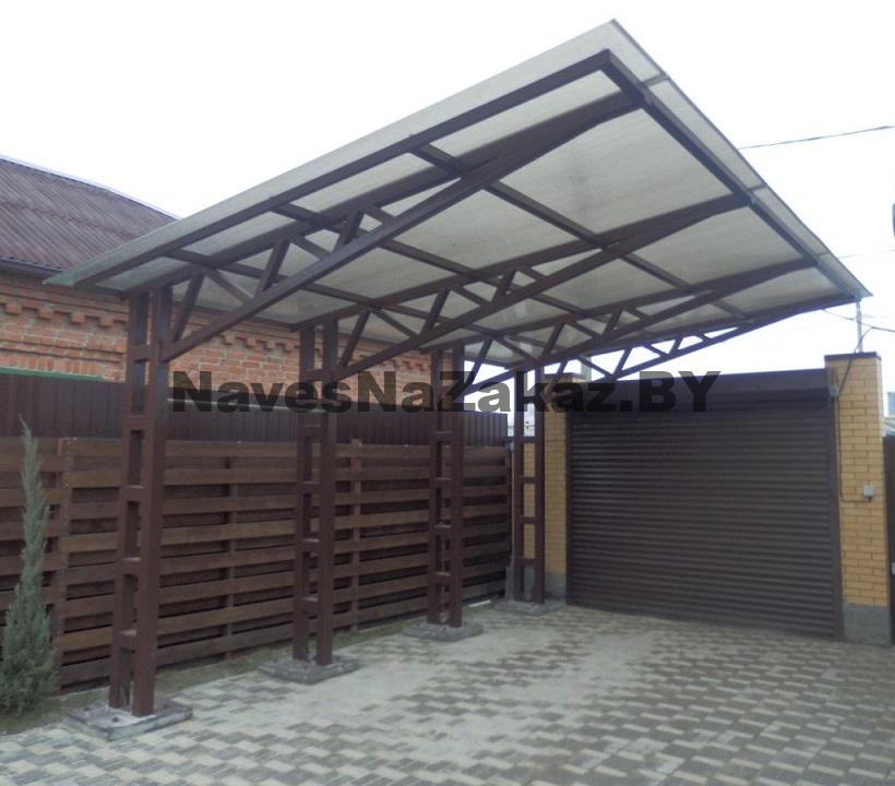 Сварной консольный навес для авто 3 на 4 в Витебске и области Сварной консольный навес для авто 3 на 4