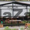 Двускатный навес из металла для мангала 2 на 4
