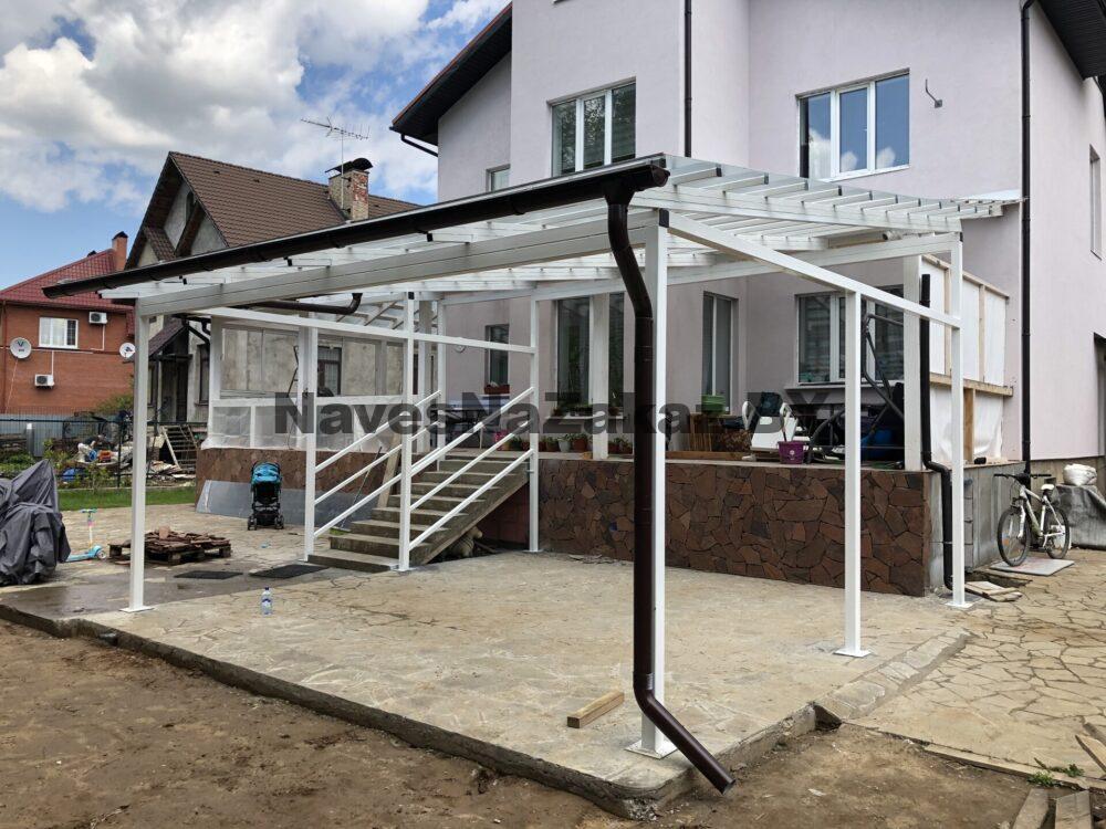 Навес над террасой 5,5х6,3 в Витебске и области Навес над террасой 5,5х6,3