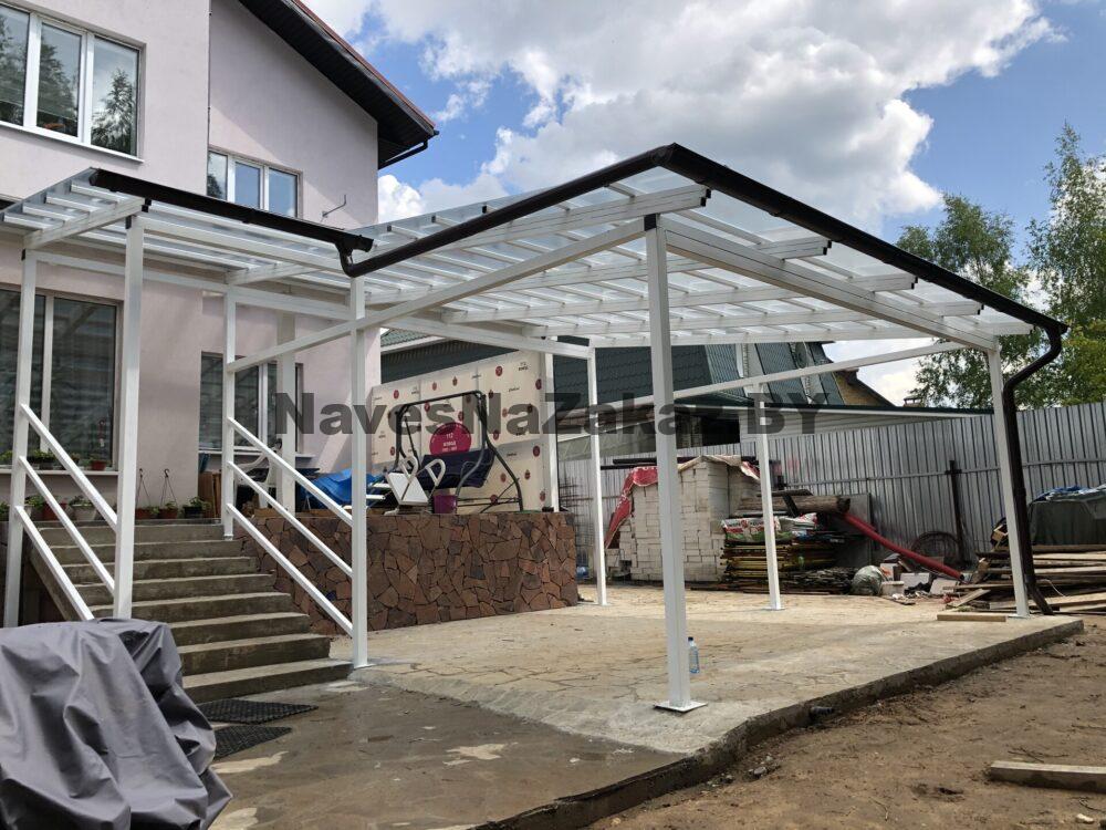 Навес над террасой 5,5х6,3 в Витебске и области Навес над террасой 5,5х6,3