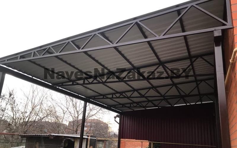 Односкатные навесы из металлопрофиля 6 на 6 в Витебске и области Односкатные навесы из металлопрофиля 6 на 6