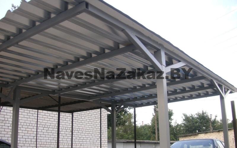 Односкатный навес для машины 3 на 4 м в Витебске и области Односкатный навес для машины 3 на 4 м