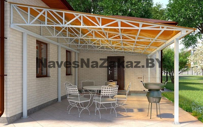 Односкатный навес для зоны отдыха 5 на 6м в Витебске и области Односкатный навес для зоны отдыха 5 на 6м