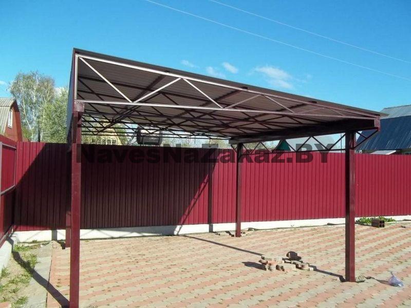 Навес из профнастила для автомобиля 4 на 4 в Витебске и области Навес из профнастила для автомобиля 4 на 4